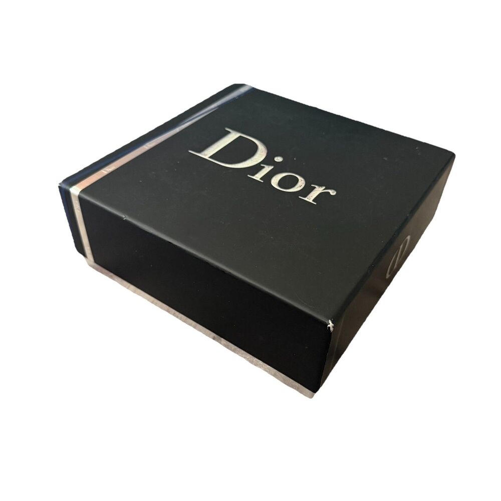 Christian Dior Authentic EMPTY Gift Box Display Black & Silver 8.5"x8.5" x3.5"